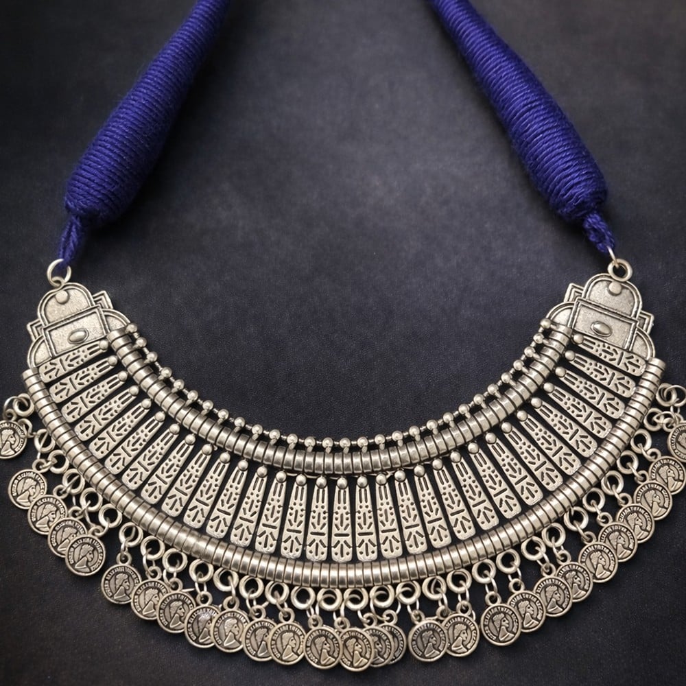 Handcrafted Vintage Tribal Oxidized Statement Necklace